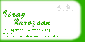 virag marozsan business card